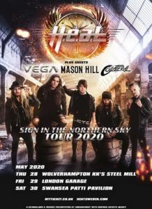 H.E.A.T UK Tour 2020 poster