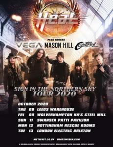 H.E.A.T UK Tour 2020 poster