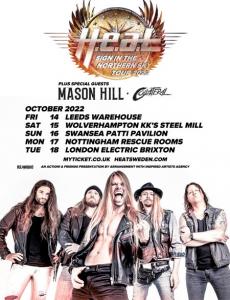 H.E.A.T UK Tour 2022 poster