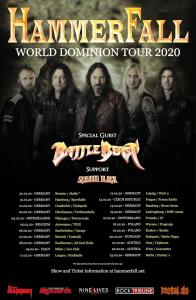 Hammerfall Euro Tour 2020 poster