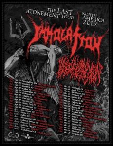 Immolation North American Tour 2019 poster