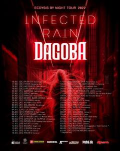 Infected Rain & Dagoba EU Tour 2022 poster