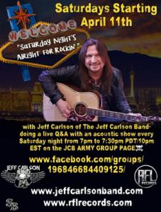 The Jeff Carlson Band acoustic show 2020 poster