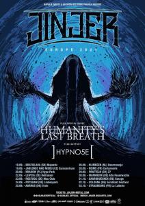 Jinjer EU Tour 2021 poster