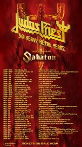 Judas Priest North American Tour 2021 poster