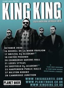 King King UK Tour 2020 poster