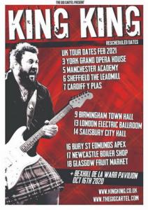 King King UK Tour 2021 poster