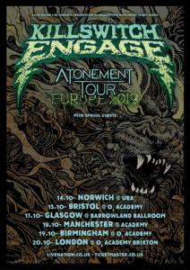 Killswitch Engage UK Tour 2019 poster
