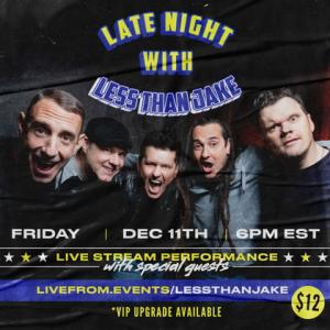 Less Than Jake online show 2020 poster