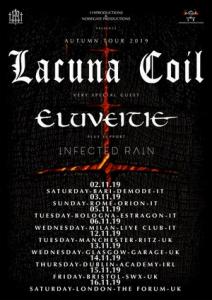 Lacuna Coil EU & UK Tour 2019 poster