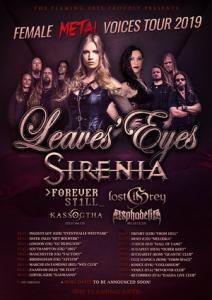 Leaves’ Eyes and Sirenia Euro Tour 2019 poster