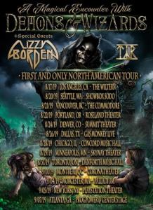 Lizzy Borden North American Tour 2019 poster