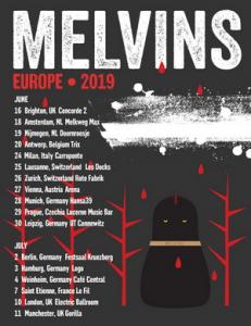 Melvins Euro Tour 2019 poster