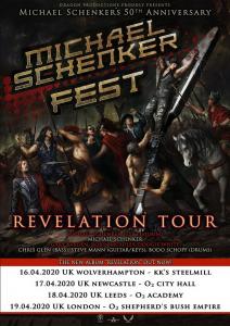 Michael Schenker Fest UK Tour 2020 poster