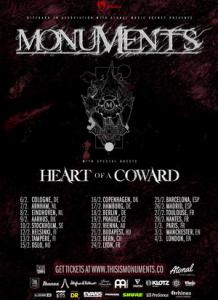 Monuments & HOAC EU Tour 2020 poster