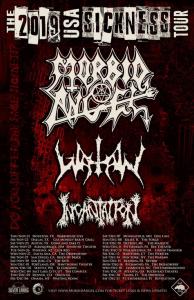 Morbid Angel US Tour 2019 poster