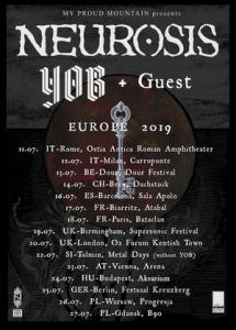 Neurosis Euro Tour 2019 poster