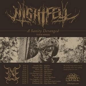 Nightfell US Tour 2019 poster
