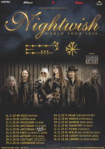 Nightwish Euro Tour 2020 poster