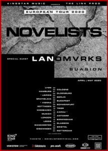 Novelists FR EU & UK Tour 2020 poster