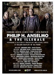 Philip H. Anselmo & The Illegals Latin American Tour 2019 poster