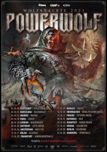 Powerwolf Euro Tour 2021 poster