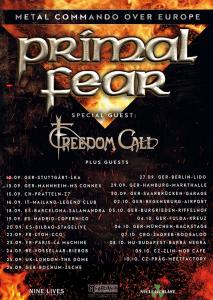 Primal Fear Euro Tour 2020 poster