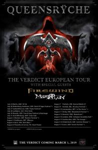 Queensrÿche Euro Tour 2019 poster