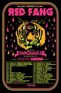 Red Fang US Tour 2021 poster
