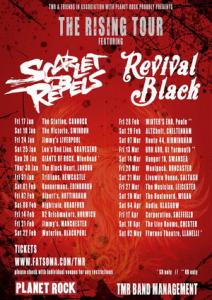 Scarlet Rebels and Revival Black UK Tour 2020 poster