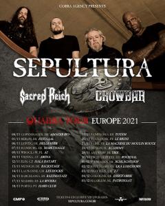 Sepultura Euro Tour 2021 poster