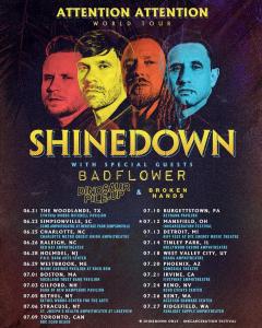 Shinedown North American Tour 2019 poster