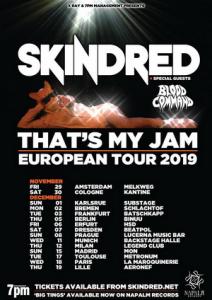 Skindred Euro Tour 2019 poster