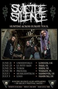 Suicide Silence Euro Tour 2020 poster
