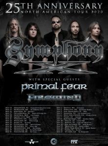 Symphony X North American Tour 2020 poster