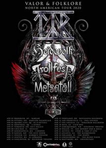 Týr North American Tour 2020 poster
