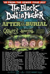 The Black Dahlia Murder North American Tour 2021 poster