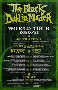 The Black Dahlia Murder World Tour 2020 poster