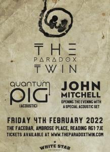 The Paradox Twin live show 2022 poster