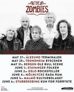 The Zombies Scandinavian Tour 2020 poster