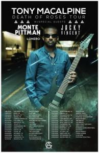 Tony MacAlpine & Monte Pittman North American Tour 2019 poster