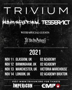 Trivium UK Tour 2021 poster