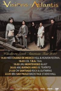 Visions Of Atlantis South American Tour 2020 poster