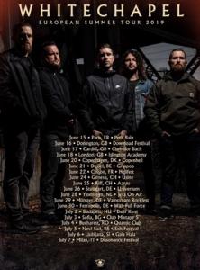 Whitechapel Euro Tour 2019 poster