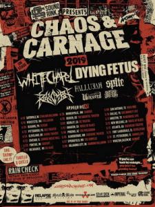 Whitechapel US Tour 2019 poster