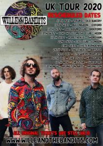 Wille & The Bandits UK Tour 2020 poster