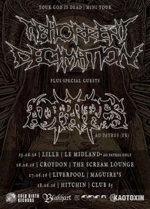 Abhorrent Decimation & Ad Patres Tour 2016 poster
