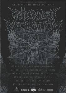 Abhorrent Decimation UK Tour 2017 poster