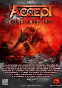 Accept European tour 2014 poster