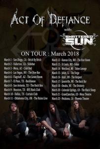 Act Of Defiance US Tour 2018 poster